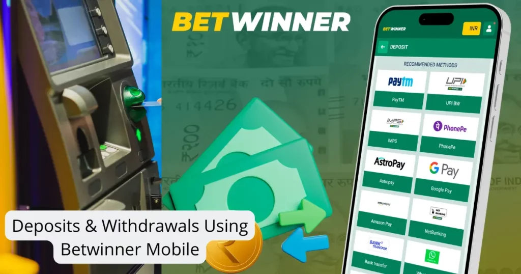 Dépôts et retraits avec Betwinner Mobile